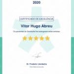 Dr Vitor Hugo Abreu Joelho Certificado Excelência Doctoralia 2020