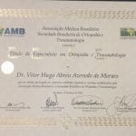 Dr Vitor Hugo Abreu Joelho Título de Especialista em Ortopedia e Traumatologia
